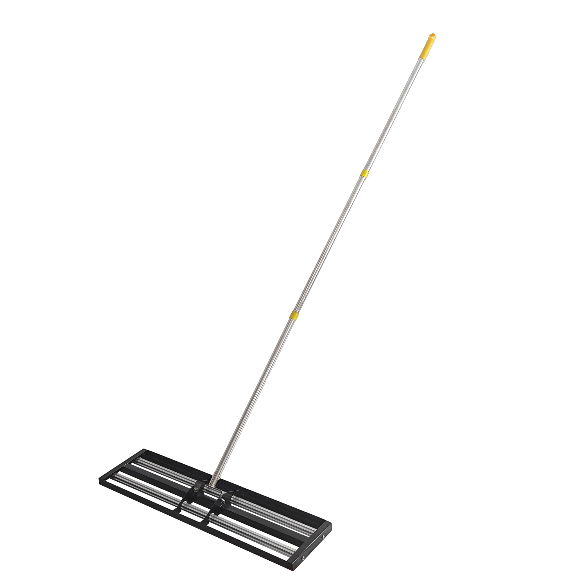 36"x10"Lawn Leveling Rake with Aluminum Rollers, Stainless Steel Yard Lawn Leveler Tool with Adjustable Long Handle, Yard Leveling Rake Suit, Levelawn Tool for Soil, Grass, Golf Course, Garden, Farm